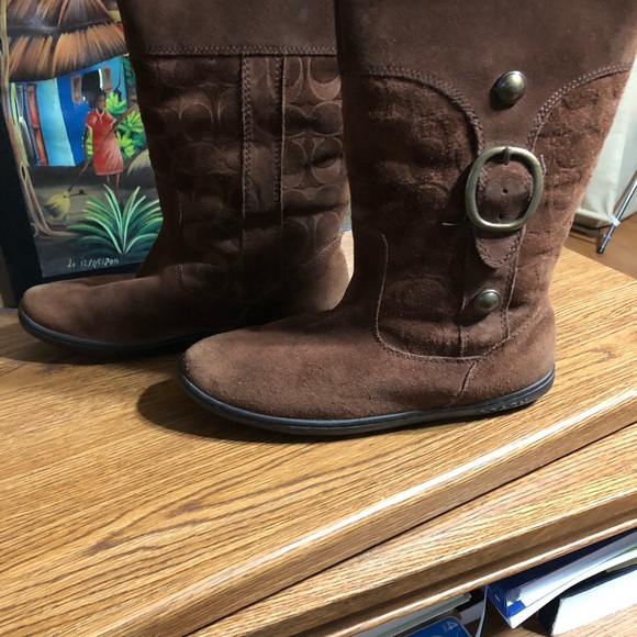 COACH Suede/Shearling Boot